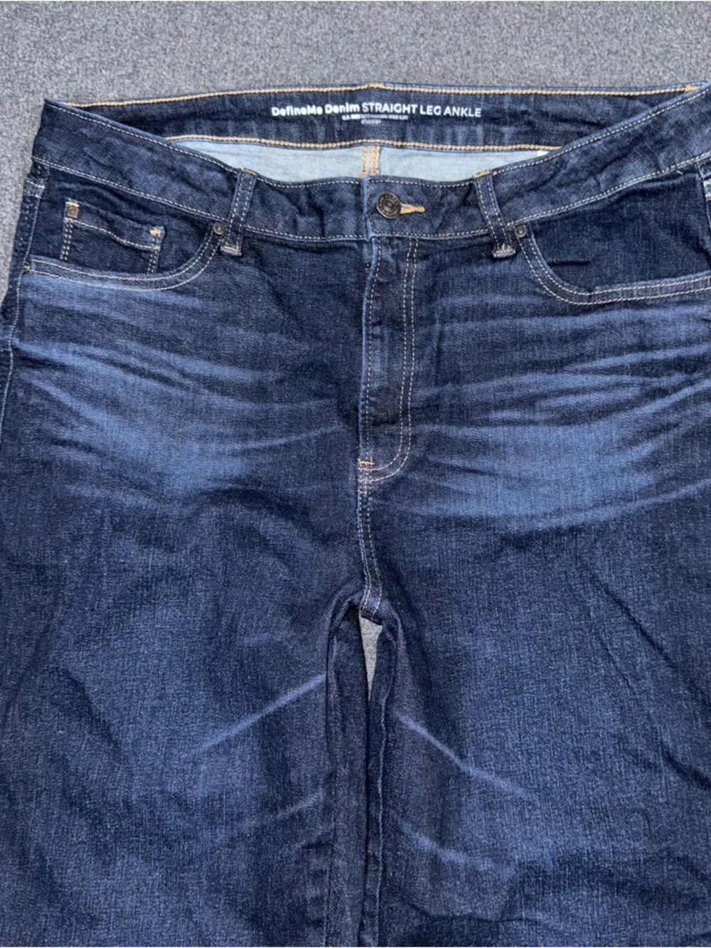 Chicos DefineMe Denim Straight Leg Ankle Jeans Dark Wash Women’s 14 TALL / 2.5 T - Picture 3 of 7
